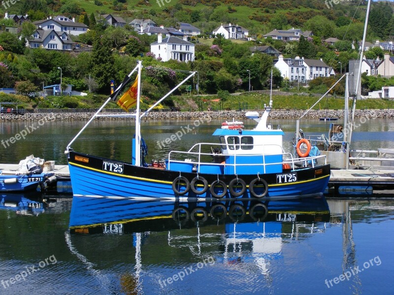 Fishing Boat Tarbert Loch Fyne Harbor Scotland