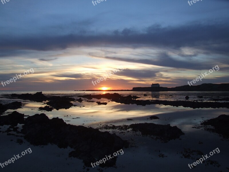 Church Sea Aberfraw Anglesey Ynys Mon