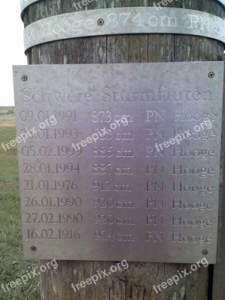 Hallig High Water Sturmflut Nature Halligen