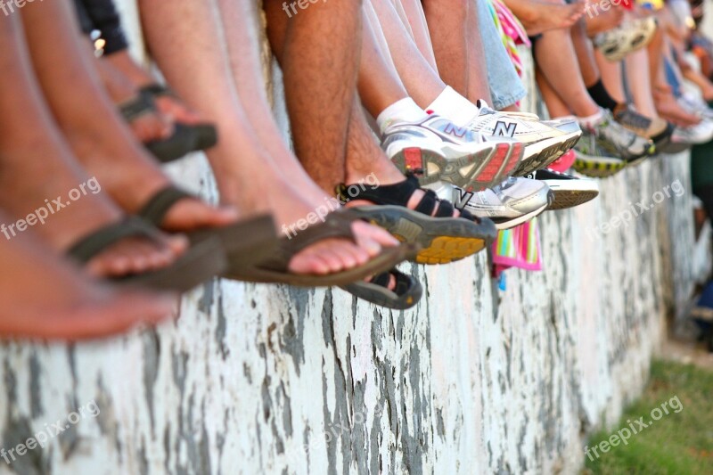 Feet Wall Sitting Shoes Slippers