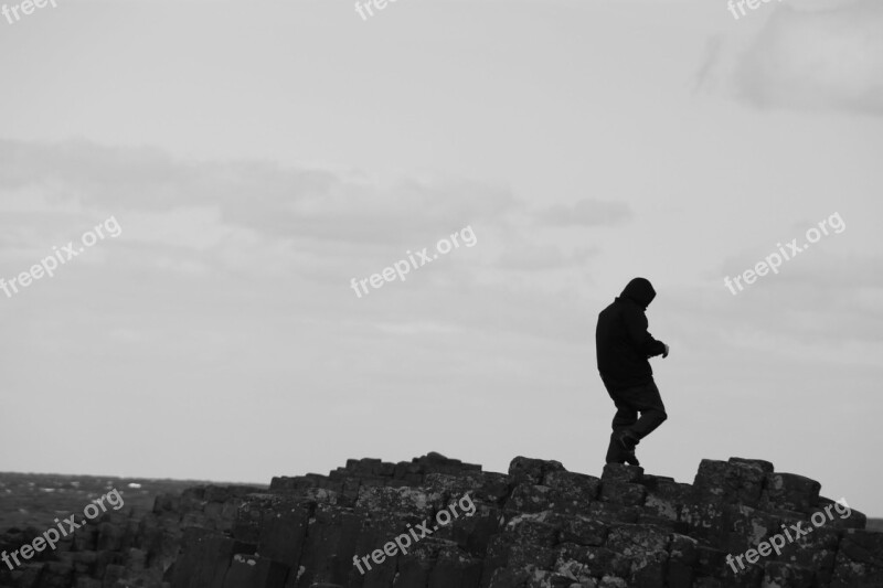 Black And White Giants Causeway Coastal Ireland Irish