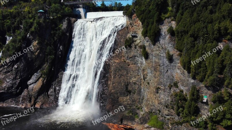 Montmorrency Québec Falls Cascade Nature