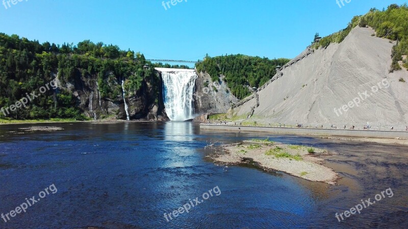 Montmorrency Québec Falls Cascade Nature