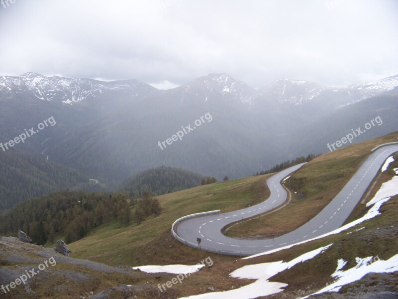 Serpentine Hairpin Turn Zig Zag The Nockalm Road Nockberge