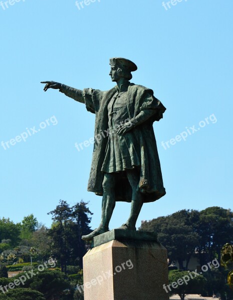 Italy Rapallo Statue Cristoforo Colombo Free Photos