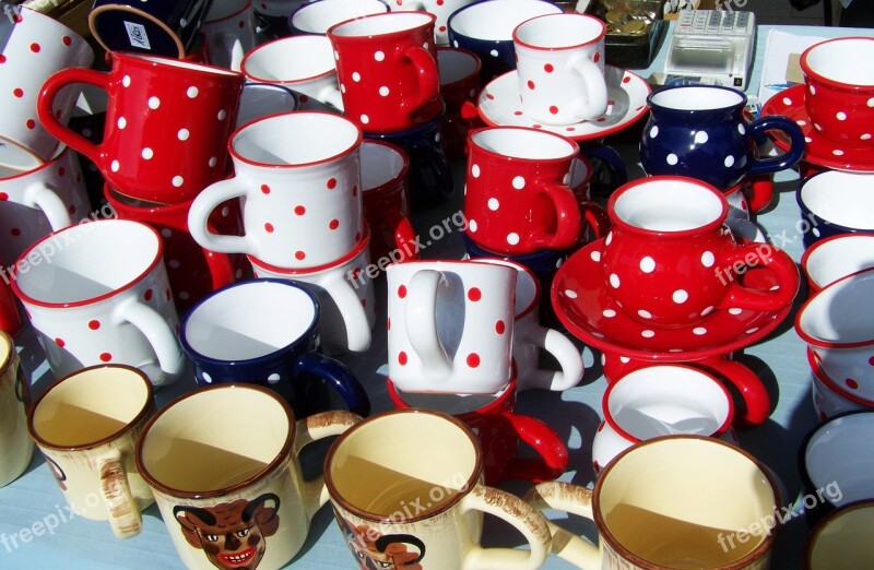 Cups Polka Dots Ceramic Free Photos