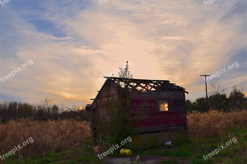 Shack Run Down Rural Wooden Dilapidated