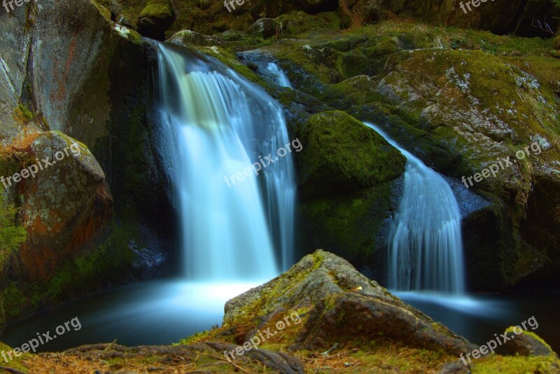 Waterfall Water Nature Landscape Waterfalls