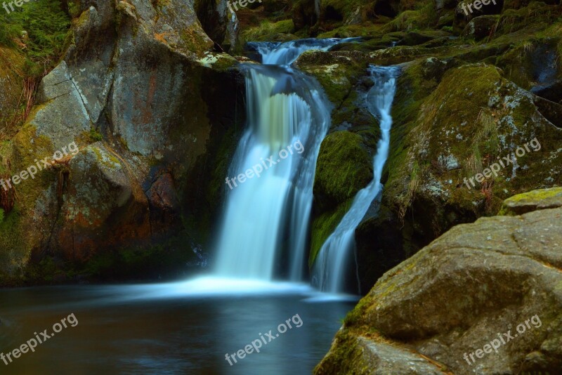 Waterfall Water Nature Landscape Waterfalls