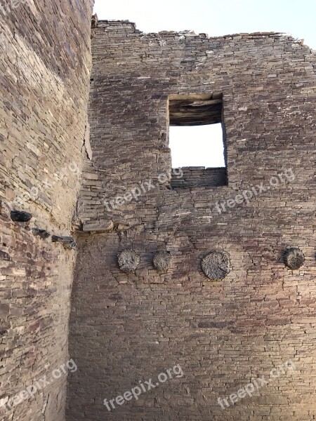 Chaco Canyon Ruins Architecture Walls Ancient