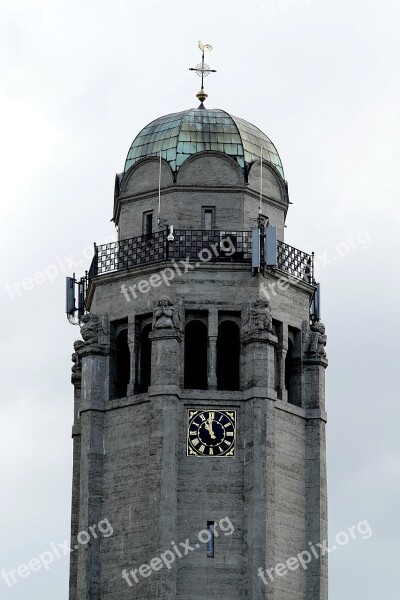 Tower Church Concrete Cross Clock