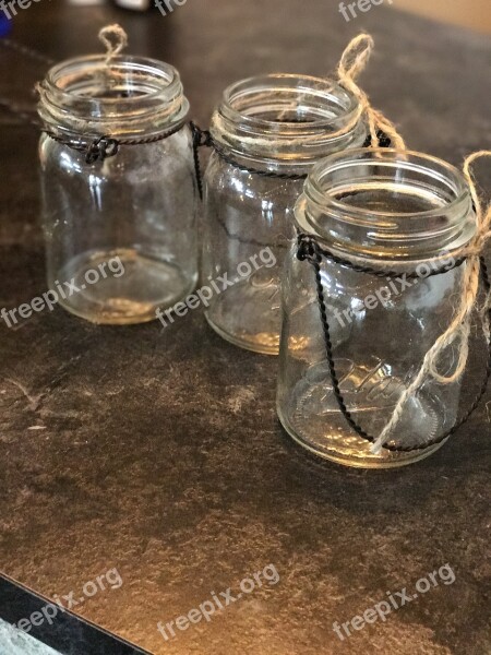 Mason Jars Glass Jars Decor Background Free Photos