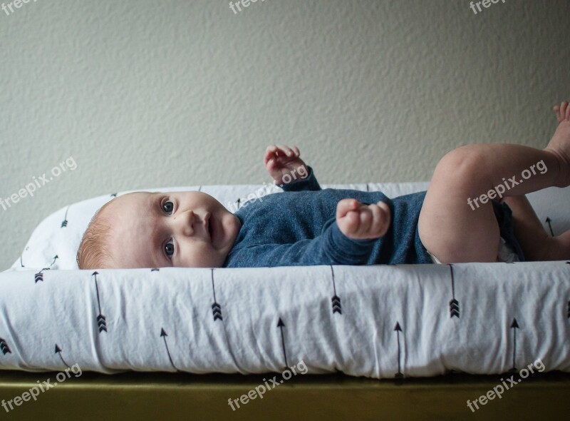 Baby Changing Table Diaper Looking Infant