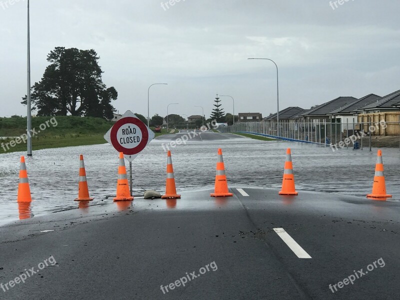 Flooding Road Closed Disaster Wet