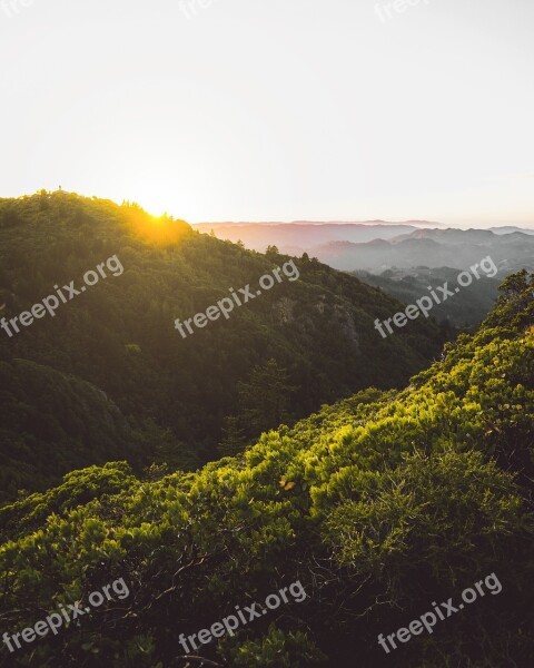 Mountains Mount Tamalpais Landscape Travel