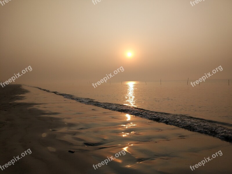 Beach Sunset Sun Sunset Beach Sea