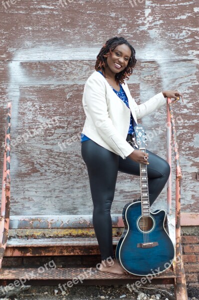 Guitar Musician Black Woman Free Photos