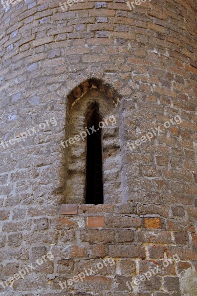 Window Tower The Middle Ages Brick Old