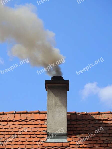 Chimney Smoke Fireplace Pollution Exhaust Gases