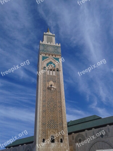 Morocco Mosque Casablanca Free Photos