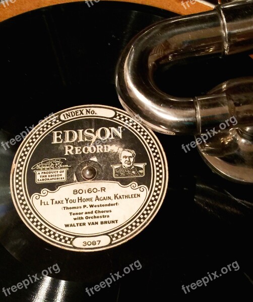 Edison Record Phonograph Music Sound