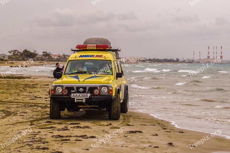 Ambulance Patrol Beach Emergency Rescue