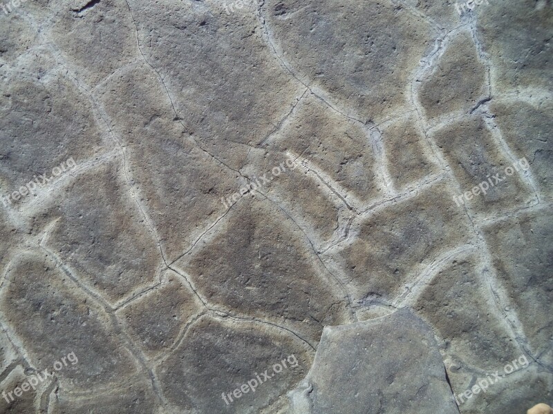 Stone Crack Rock Erosion Pattern