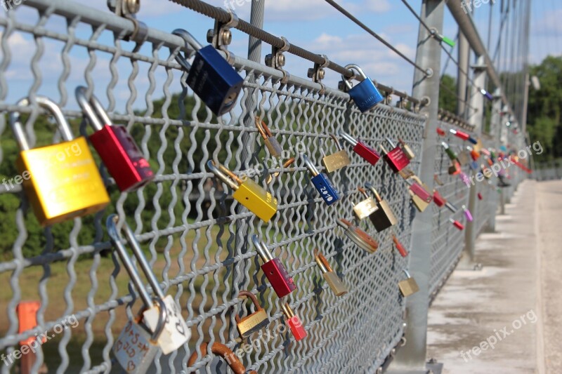 Love Castle Bridge Love Locks Love Padlock