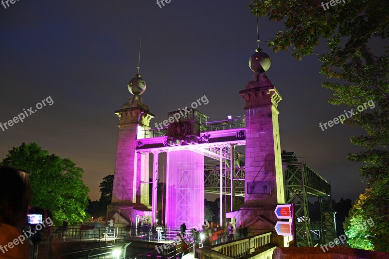 Illumination Extra Layer Of Henrichenburg Ruhr Area Locks Park