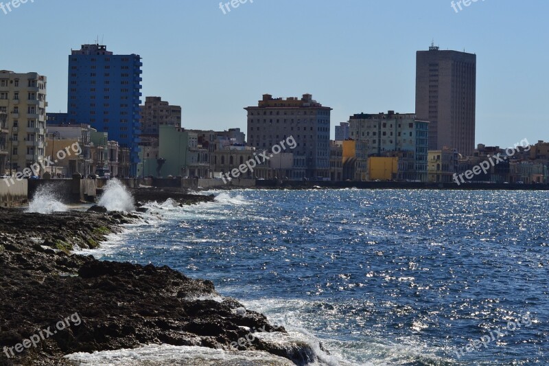 Havana Cuba Caribbean Historic Center Malecòn