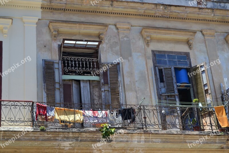 Havana Cuba Caribbean Historic Center Facade