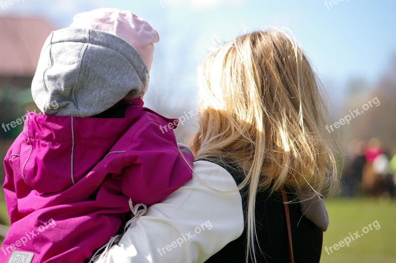 Children Parent Mother Backs Hair