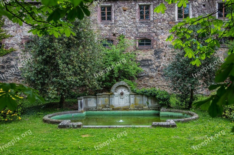 Baden Baden Castle New Castle Fountain Water Games