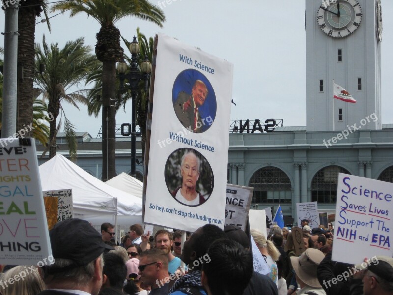 Protest March Science March For Science San Francisco