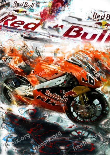 Red Bull Moto Bike Fast Cool Race