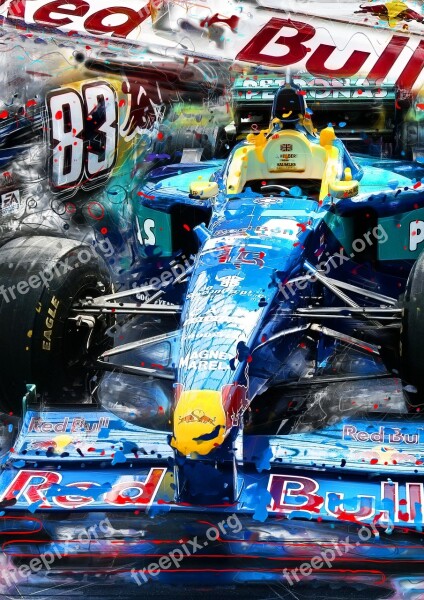 Red Bull F1 Formula 1 Racing Car Image Editing