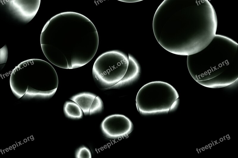 Flying Balls Balls Dark Shadow Abstract