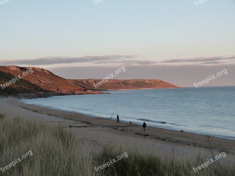 Gower Sea Seascape Wales Bay