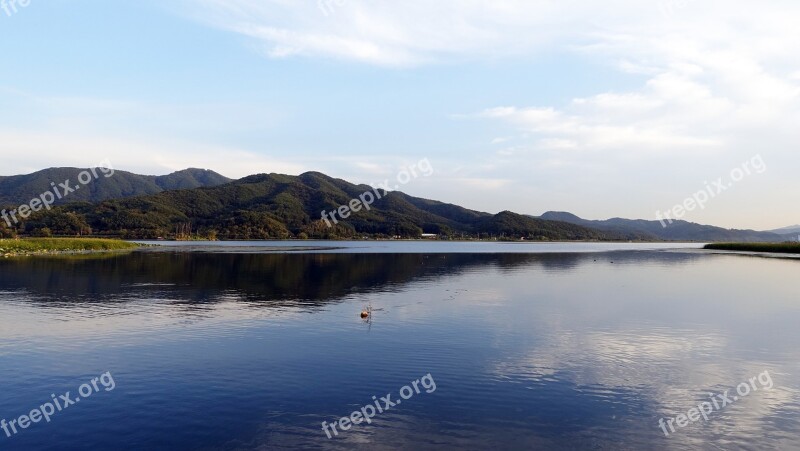 River Mountain Two Water Head Landscape Nature