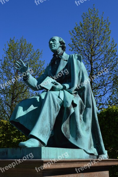 Hans Christian Andersen Rosenborg Castle Gardens Statue August Saabye Man