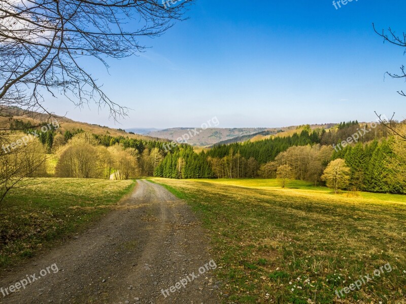 Landscape Away Spring Nature Sky