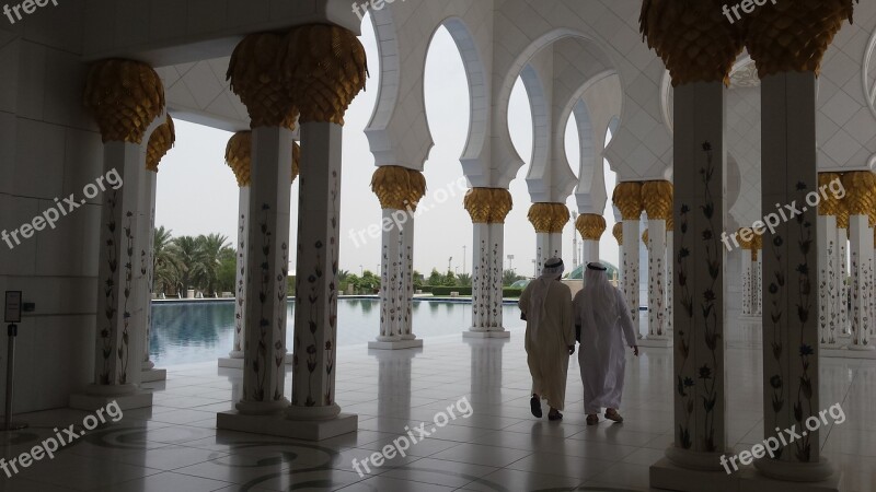 White Mosque Abu Dhabi Emirates Tourism Free Photos