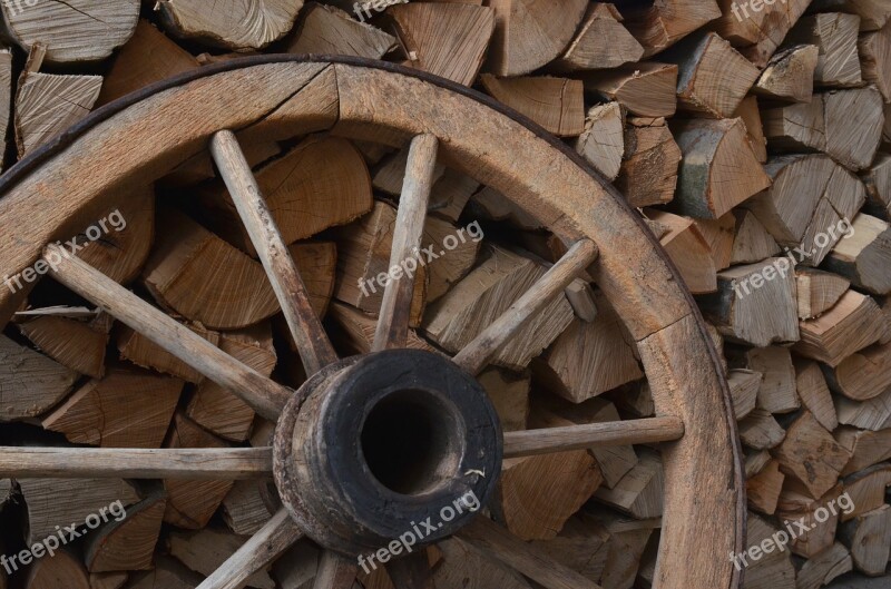 Peasant Cart Wheel Cloven Tree Free Photos