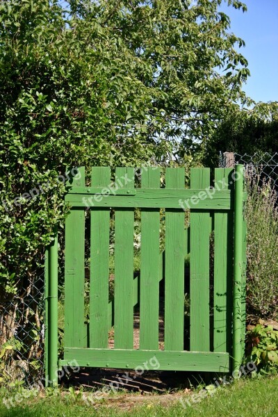 Garden Allotment Garden Gate Green Summer