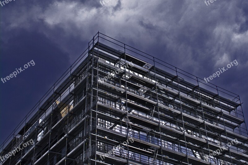 Construction The Façade Of The Forests Building Reconstruction