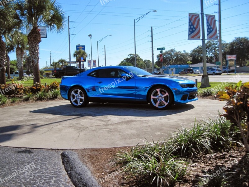 Chevy Wrapped Blue Free Photos