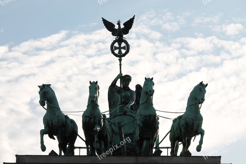 Quadriga Berlin Landmark Germany Brandenburg Gate