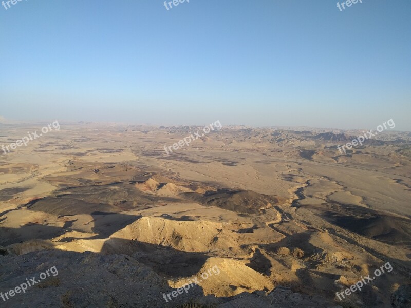 Israel Endless Desert Sky Free Photos