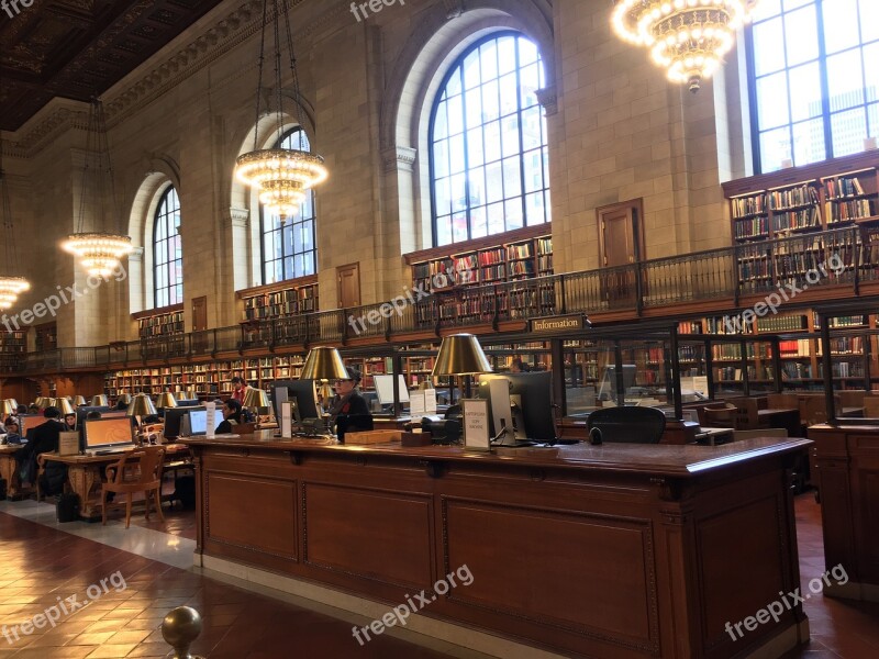 New York Public State Library Public Building Library Usa