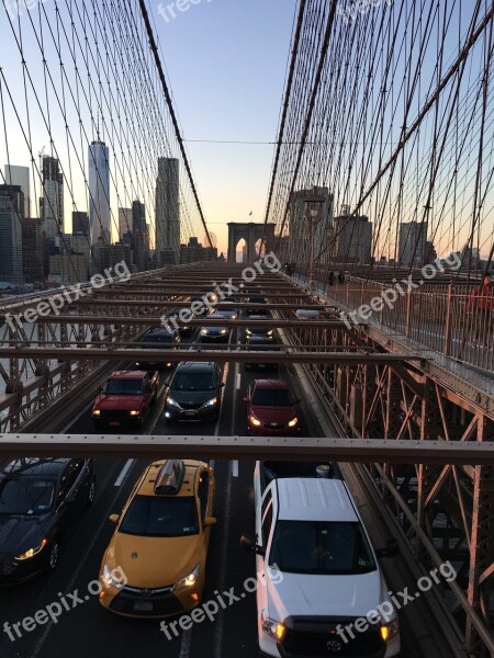 New York Bridge Taxis New York City City